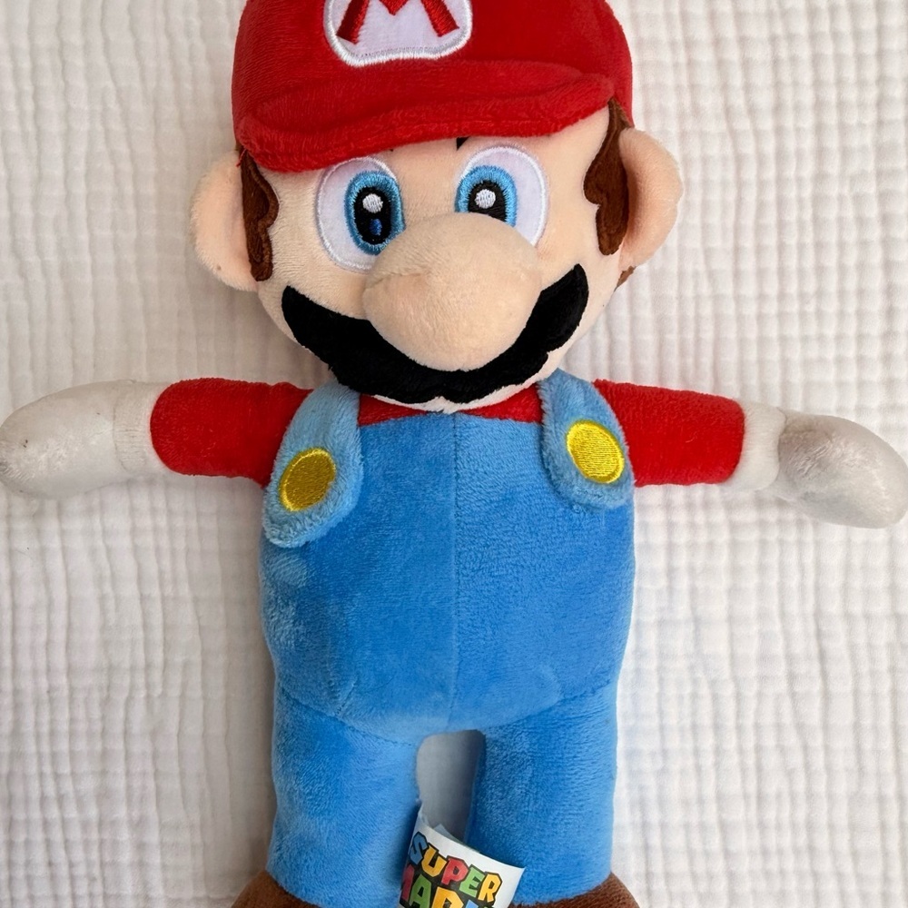 Mario Plush Toy - Red, Blue, and Brown